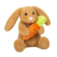 Hermann TEDDY Herzekind Kuscheltier Hase Lilly aus hellbraunem Plüsch mit Möhre