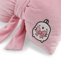 NICI Molang rosa Schleife, Detail Molang Applikation in Nahaufnahme