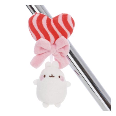 NICI Magnet Molang mit rosarotem Herz-Lolli an einer Metallstange