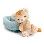NICI Sleeping Pets Kuscheltier Löwe mit hellblauem Körbchen