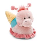 NICI Summer Schnecke aus rosa Plüsch mit einem hellblauen Softeis als Schneckenhaus