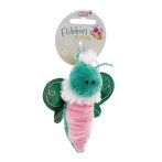 NICI Flibbies Anhänger Schmetterling grün mit Headerkarte und einem rosa Bauch
