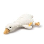 Steiff Friends Kuscheltier Gans Gilda mit Rassel aus weißem Plüsch mit gelben Füßen und einem gelben Schnabel