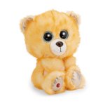 Nici GLUBSCHIS Teddybär Tummunu aus gelbem Plüsch mit silbernen Akzenten und eisblauen Glitzeraugen