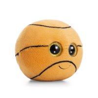 Nici GLUBSCHIS Basketball Rob aus orangem Plüsch mit schwarzen Streifen und goldgelben Glitzeraugen