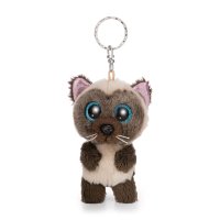 Nici GLUBSCHIS Anhänger Siamkatze Selma aus beigem Plüsch mit braunen Abzeichen und blauen Augen