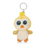 Nici GLUBSCHIS Anhänger Siamkatze Selma aus gelbem Plüsch mit hellem Bauch und blauen Augen