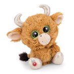 Nici GLUBSCHIS Hochlandrind Shug aus hellbraunem Lockenplüsch mit grünen Glitzeraugen