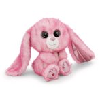 Nici GLUBSCHIS Hase Flommi-Fun aus rosa marmoriertem Plüsch mit weißer Schnauze und rosa Glitzeraugen