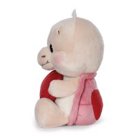 NICI Love Kuscheltier Schildkröte mit Herz beige von der Seite