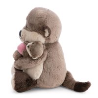 NICI Little & Me Kuscheltier Otter mit Kind von der Seite