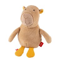 sigikid Natural Friends Wasserschwein aus braunem Baumwollfrottee mit gelben Akzenten