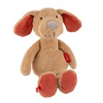 sigikid Natural Friends Hund aus braunem Baumwollfrottee mit rostroten Akzenten