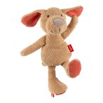 sigikid Natural Friends Hund, Vorderseite sitzendes Schlenkerkuscheltier
