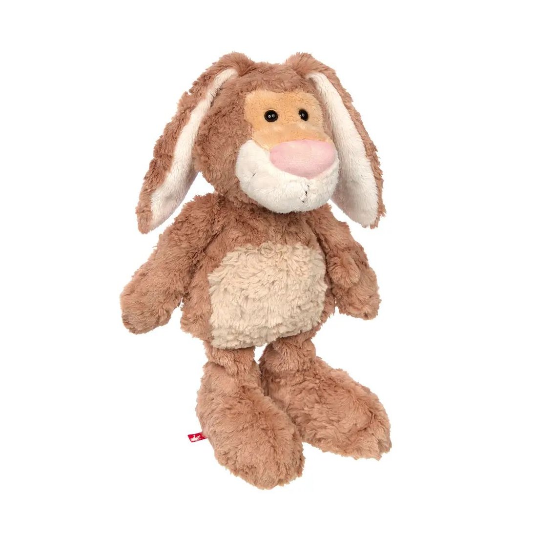 sigikid Sweetys Kuscheltier Hase aus hellbraunem Plüsch mit einem hellen Bauch und langen Ohren