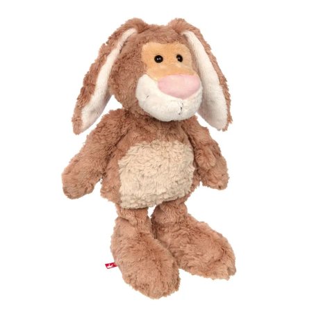 sigikid Sweetys Kuscheltier Hase aus hellbraunem Plüsch mit einem hellen Bauch und langen Ohren