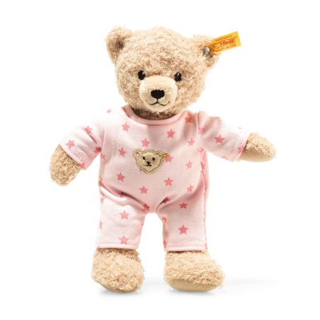 Steiff Teddybär Mädchen mit rosa Schlafanzug und gesticktem Gesicht
