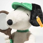 Steiff Peanuts Kuscheltier Hund Snoopy mit Tennisschläger, Gesicht und Ohren