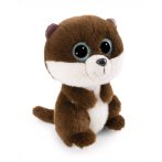 Nici GLUBSCHIS Otter Olly aus braunem Plüsch mit weißen Akzenten und hellblauen Glitzeraugen