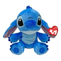 Ty Disney Stitch Kuscheltier aus streichelweichem, blauem Kurzflorplüsch mit großen Augen