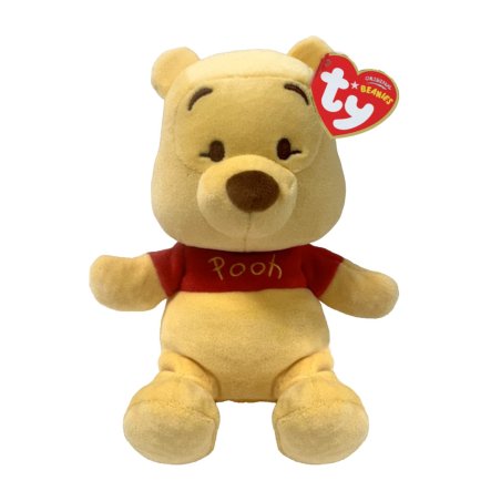 Ty Disney Bär Winnie the Pooh Kuscheltier aus streichelweichem, goldbraunem Kurzflorplüsch