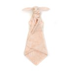 Baby Jellycat Hase Bashful Blush Bunny mit ausgerolltem Schmusetuch aus kuscheligem, apricotrosa Plüsch