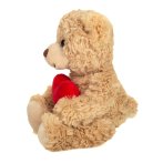 Hermann TEDDY Kuscheltier Bär mit Herz von der Seite