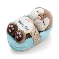 NICI Sleeping Pets Otter mit Fisch und Etikett