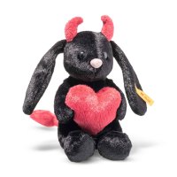 Steiff Friends Kuscheltier Hase Hoppie Teufel mit rotem Herz und roten Hörnern