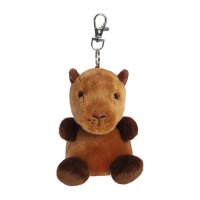 Vorderseite Palm Pals Taschenanhänger Wasserschwein Sid Capybara mit gesticktem Gesicht