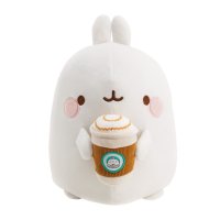 NICI Molang mit Kaffeebecher, Vorderseite Kuscheltier
