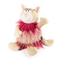 sigikid Beasts Katze Karma Kate aus beigem und pinkem Kuschelplüsch