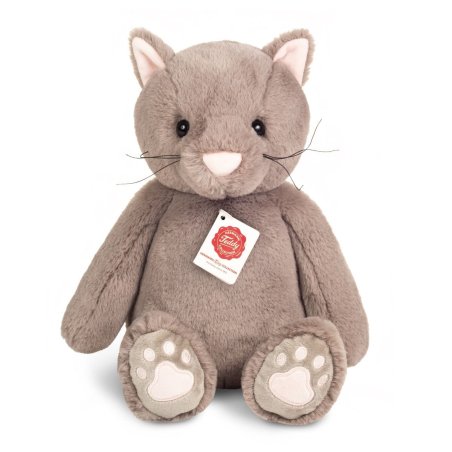 Vorderseite Hermann TEDDY Kuscheltier Herzekind Katze Milly, rauchgrau