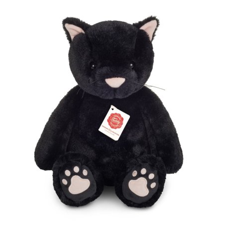 Vorderseite Hermann TEDDY Kuscheltier Herzekind Katze Tilly, schwarz