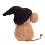 Rückseite Hermann TEDDY Kuscheltier Halloweenmaus mit Hexenhut