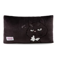 Vorderseite NICI Mood of the Day Kuschelkissen schwarze Katze