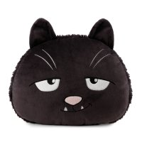 Vorderseite NICI Mood of the Day rundes Kuschelkissen schwarze Katze