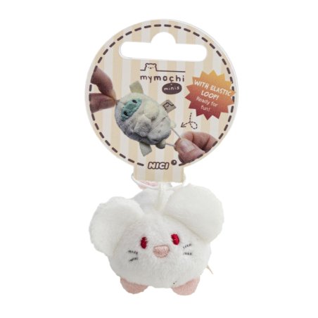 NICI mymochi Mini weiße Maus Wibbli mit Headerkarte
