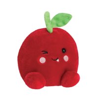 Palm Pals Kuscheltier Kirsche Cordial Cherry aus rotem Plüsch mit einem zwinkernden Lächeln