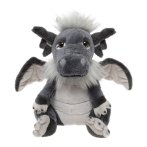 Cuddle Cubs by Charlie Bears Drache Soot aus rauchgrauem Plüsch mit schwarzen Knopfaugen