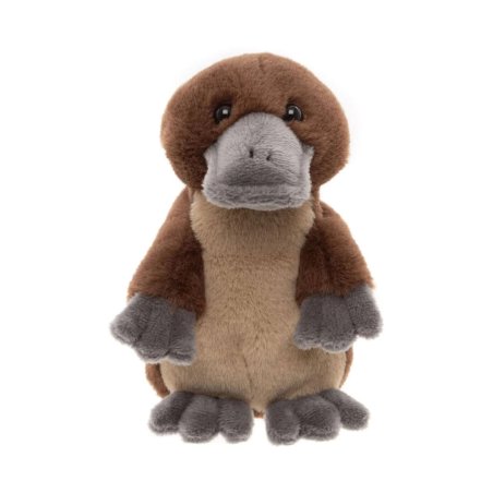 Cuddle Cubs by Charlie Bears Schnabeltier Duck Billed Platypus aus braunem Plüsch mit grauen Pfoten und einem grauen Schwanz