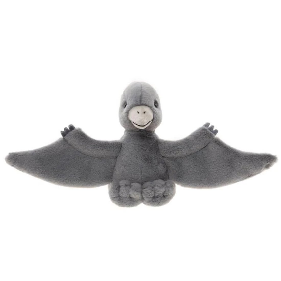 Cuddle Cubs by Charlie Bears Flugsaurier Pterodactyl aus hellgrauem Plüsch mit schwarzen Knopfaugen