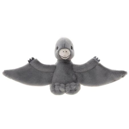 Cuddle Cubs by Charlie Bears Flugsaurier Pterodactyl aus hellgrauem Plüsch mit schwarzen Knopfaugen