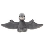 Cuddle Cubs by Charlie Bears Flugsaurier Pterodactyl aus hellgrauem Plüsch mit schwarzen Knopfaugen