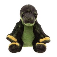 Cuddle Cubbs by Charlie Bears Stegosaurus aus grünem Plüsch mit auffällig gelben Zehen