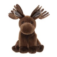 Cuddle Cubs by Charlie Bears Elch Irish Elk aus kaffeebraunem Plüsch mit grauen Innenohren