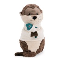 Vorderseite NICI Cosy Winter Kuscheltier Otter Ophelio mit Fisch
