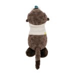 Oberseite liegendes NICI Cosy Winter Kuscheltier Otter Ophelio mit Fisch