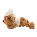 liegendes NICI Cosy Winter Kuscheltier Teddy Bär Capiccino von der Seite