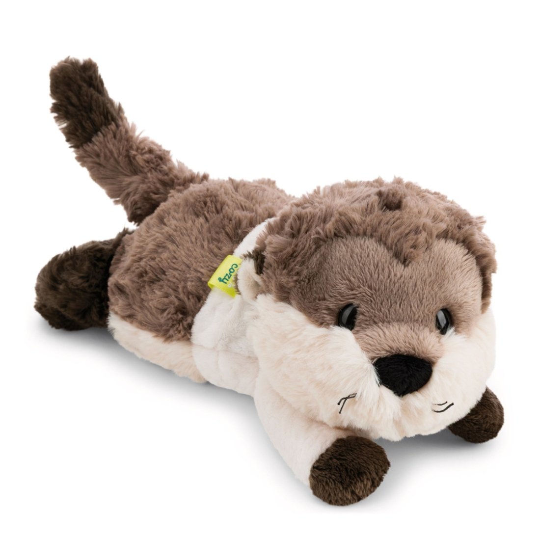 Vorderseite liegendes NICI Cosy Winter Kuscheltier Otter Ophelio